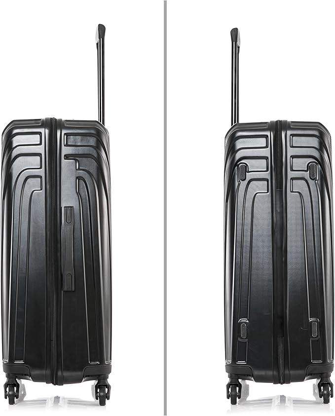InUSA VASTY Luggage with Spinner Wheels | Durable Lightweight Hardshell Suitcase,Travel Sets with Handle and Trolley | (20in, 24in, 28in) 3 Piece Luggage Set | Black