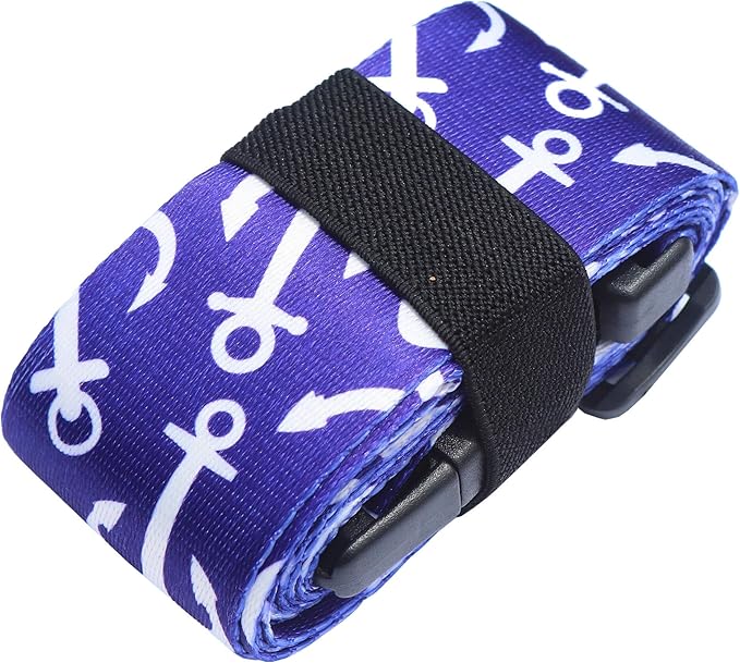 Luggage Straps for Suitcases TSA Approved Easy Pack Organized Suitcase Strap, Luggage Strap, Luggage Belt Strap, Bag Straps for Luggage. Buckle Straps Travel Accessories (Anchor)