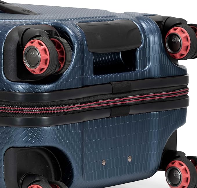 Traveler's Choice Maxporter II Polycarbonate Hardside Trunk with Spinner Wheels, Navy, 22-Inch Carry-on Luggage