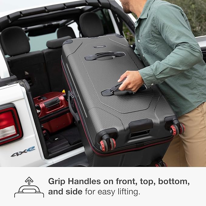 Traveler's Choice Maxporter II Polycarbonate Hardside Trunk with Spinner Wheels, Gray, 31-Inch Large Trunk
