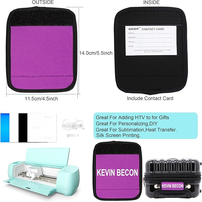 Luggage Handle Wrap-Neoprene Luggage identifiers for Suitcases Unique Bright Luggage Tags/Spotter/Markers/Handle Cover Travel Accessories