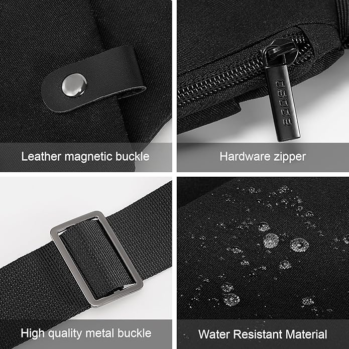OSOCE Crossbody Sling Bag, Water-Resistant Anti Theft Chest Pack, Minimalist Commuter Daypack for Travel Hiking Work