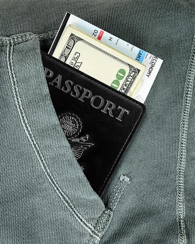 Women's Passport Wallet & Cover Combo - Holds Passport, Vaccine Card & More