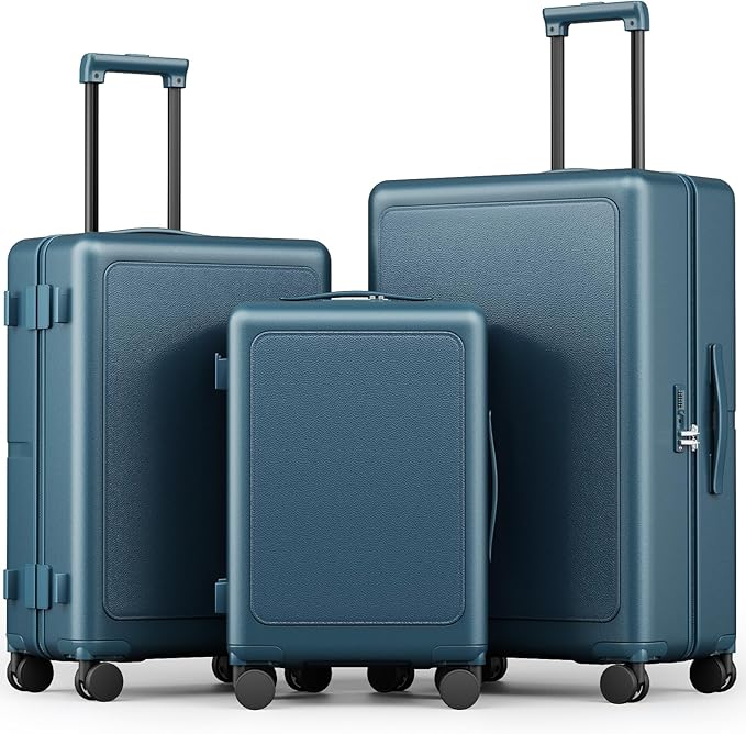 Joyway Luggage Sets 3 Piece with Spinner Wheels, Carry On Luggage 20In with ABS+PC Hardshell, Lightweight Suitcase Set with TSA Lock and Pressure-resistant Frame, 20/24/28 Inch, Blue