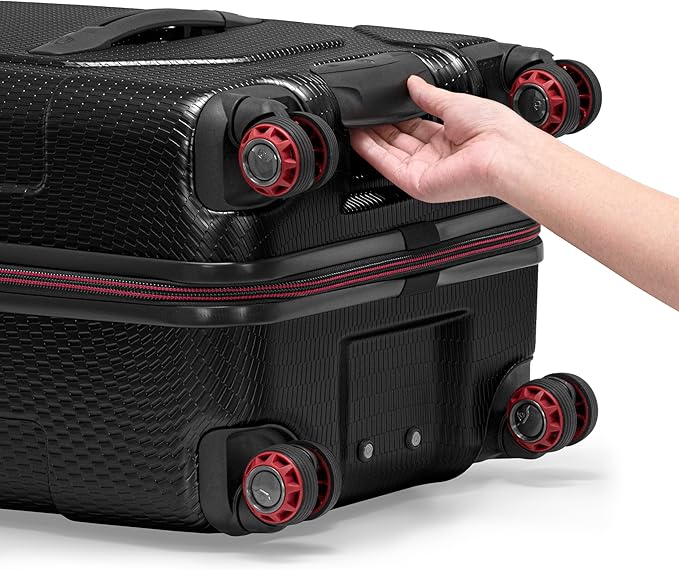 Traveler's Choice Maxporter II Polycarbonate Hardside Trunk with Spinner Wheels, Black, 28-Inch Medium Trunk