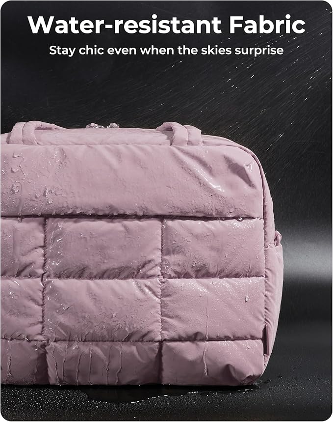BAGSMART Gym Bag for Women, Carry on Travel Duffel Bag, Water-resistant Weekender with Shoe Compartment for Gym Travel Work, Purple, Medium