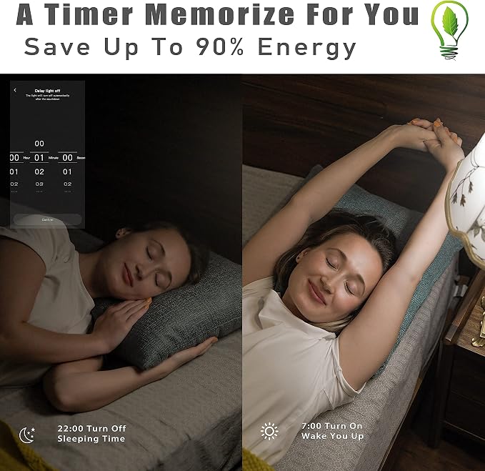 Homevenus HVS Smart Light Bulbs,9W A19 E26 Dimmable Tunable Cool Warm White LED Light Bulb 2500k-6500k, APP Control 2.4GHz WiFi Bluetooth Assist Connection, Work with Alexa/Google Assistant 1 Pack