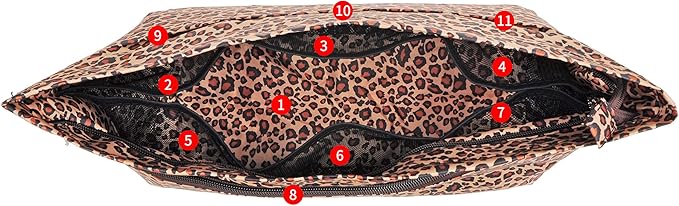 Vercord Handbag Purse Tote Pocketbook Organizer Insert Zipper Closure 11 Pockets 3 Sizes Many Colors