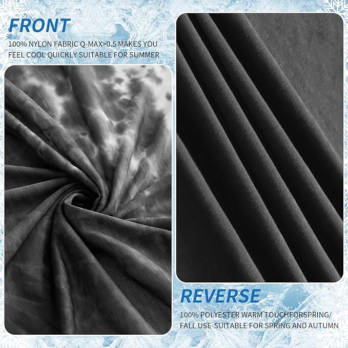 Guohaoi Cooling Throw Blanket for Hot Sleepers,Decortive Tie Dye,Arc-Chill Q-Max >0.5Cool Fiber,100% Oeko-Tex Certified,Lightweight Summer Cool Blanket for Ultra Cold Breathable,Keep Cool,60''x90''
