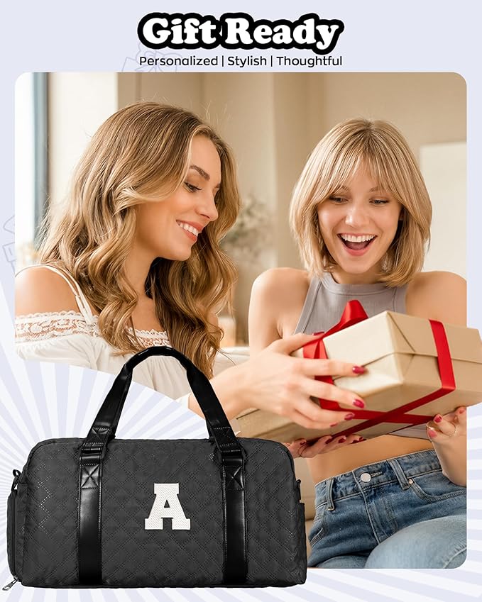 Duffle Bag Girls, Weekender Bags for Women, Personalized Gym bag for Girls, Monogram Duffel bags, Birthday Gift for Kids, Teens, Women, Mom, Teacher