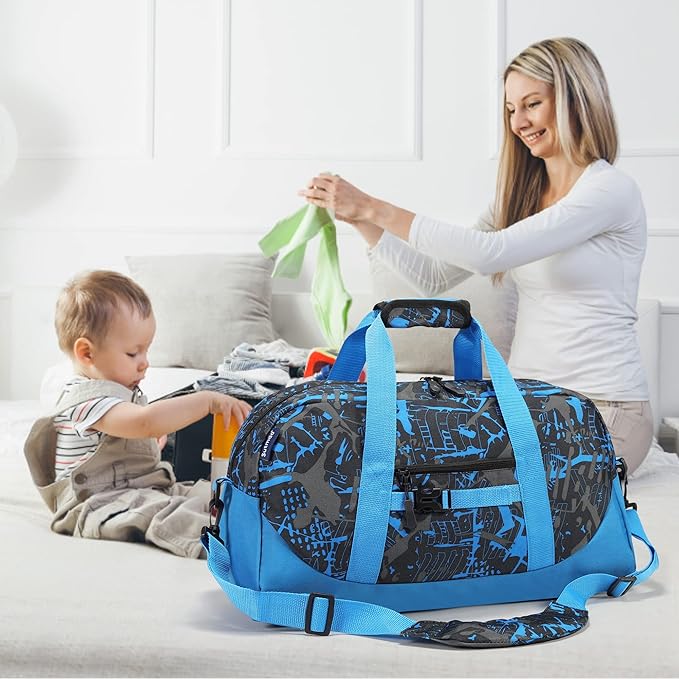 Stumdo Kids Overnighter Duffel Bags for kids, Carry-On Size & Ideal for School Practice or Overnight Travel Weekender Tote for Travel Gym Sport bag for Boys & Girls (11fgzi)