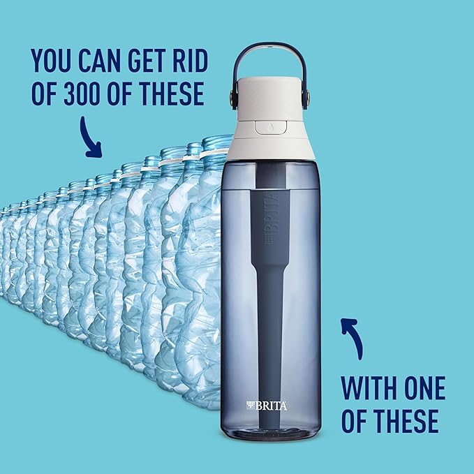 Brita 36386 Premium Water Filter Bottles, 26oz, Night Sky