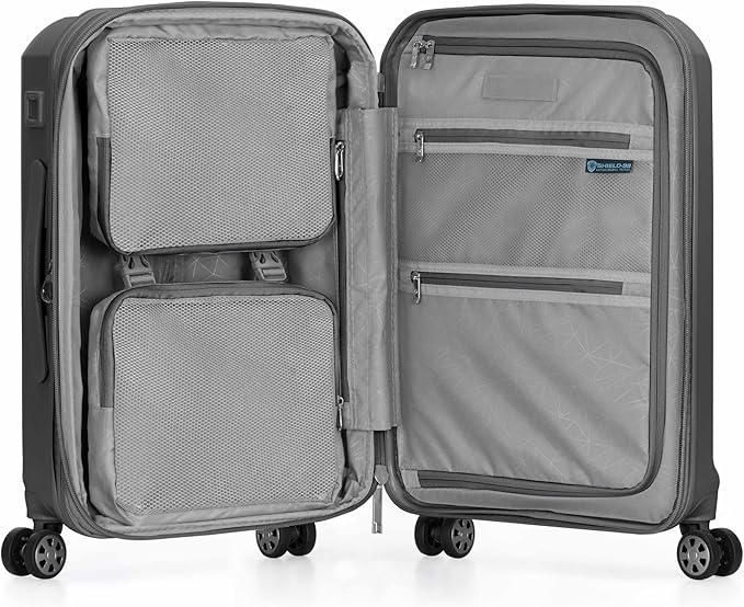Traveler's Choice Pagosa Hardshell Expandable Luggage with Spinner Wheels, Gray, 22-Inch Carry-on