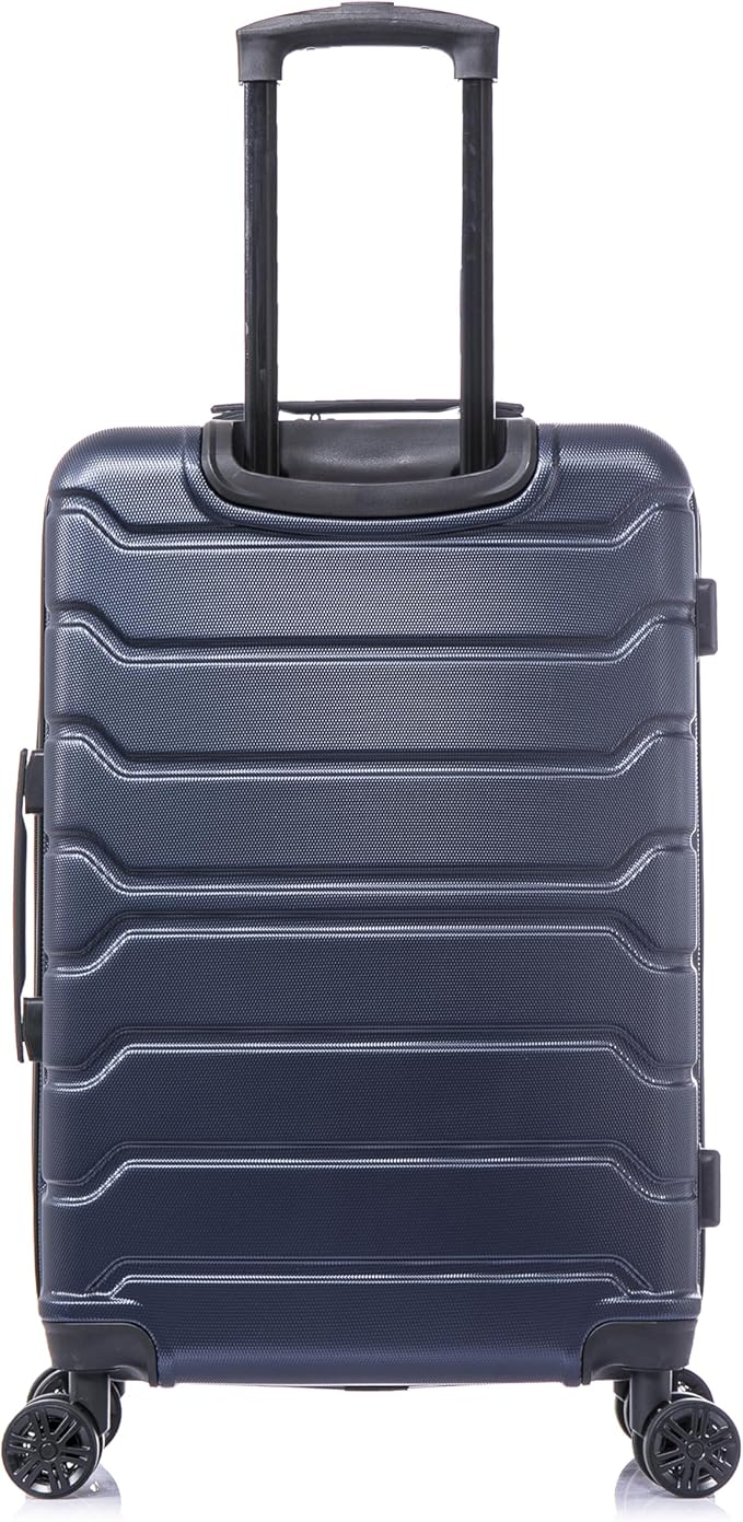 InUSA TREND Luggage with Spinner Wheels | Durable lightweight Hardside Suitcase, Travel bag with Handle and Trolley, 24-Inch Medium Checked luggage | Blue