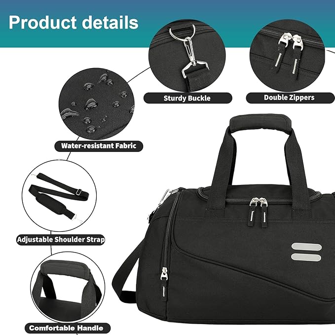 Urbanstand Gym Bag for Men & Women - 30L Duffel Bag with Shoe Compartment, Weekender Water Resistant Duffle Bag for Travel, Sports, Fitness & Workouts, Medium