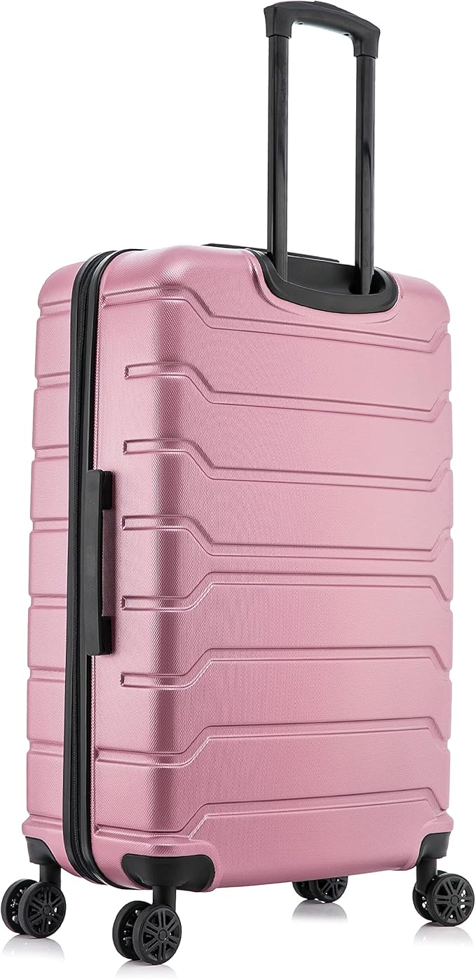 InUSA TREND Luggage with Spinner Wheels | Durable Lightweight Hardside Suitcase, Travel bag with Handle and Trolley, 28-Inch Large Checked luggage | Rose Gold
