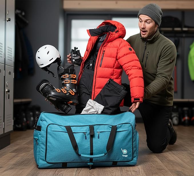 Bago Extra Large Duffle Bag for Travel Women & Men. Durable, Lightweight, Foldable Travel Duffel Bags For Traveling Women. 120L Duffle Bags Use As a Weekender Bag with Shoe Compartment, Checked Duffel