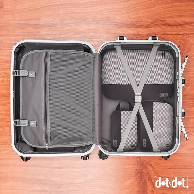 4pc Medium Compression Packing Cubes for Travel - Luggage Organizers for Suitcases