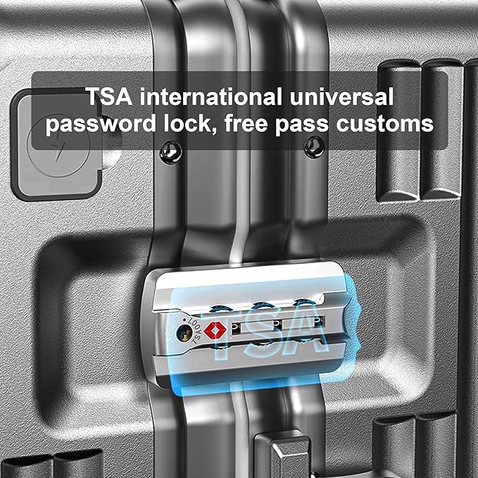 Carry on suitcase Zipperless Luggage,Polycarbonate Aluminum Hard Shell, Expandable Carry-On Suitcase with Spinner Wheels, 20 Inch Cabin