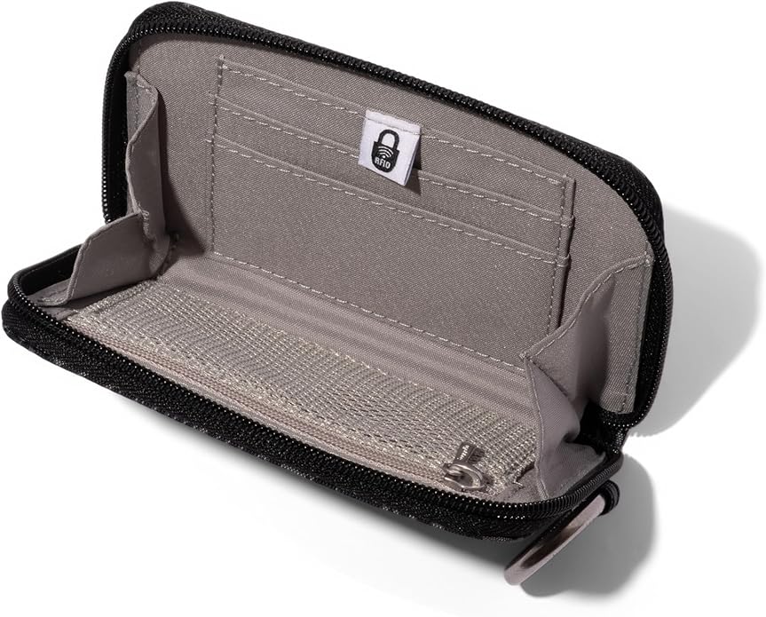 Baggallini Deluxe Card Case - Lightweight 5.5"x3.3" RFID Protected Womens Wallet Card Holder