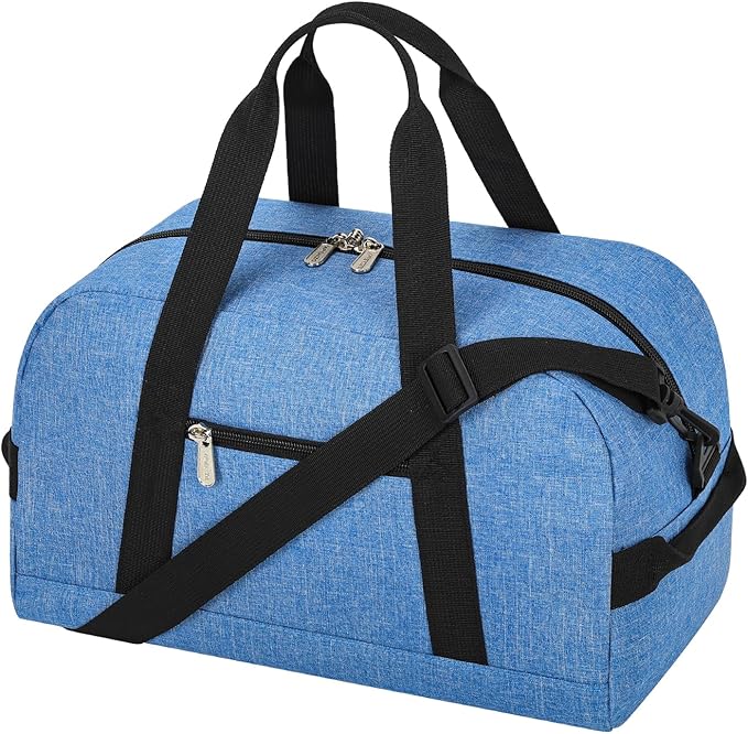 Small Gym Bag 14 inch lightweight Carry On Mini Duffel Bag for Travel Sport - Denim Blue