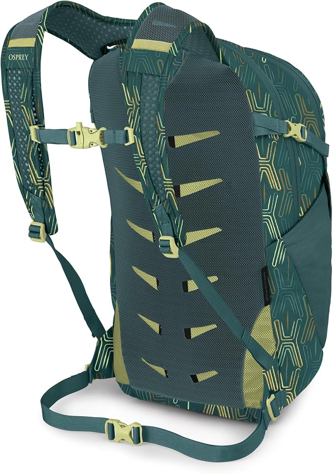 Osprey Daylite Plus Commuter Backpack - Everyday Pack with Laptop Sleeve, Bottle Pockets, and Extra Storage, Fuzzy Window Print/Torrent Blue