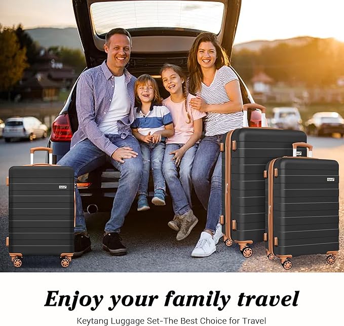 Zebra Luggage Sets 3 Piece, 20" Carry On Luggage with Spinner Wheels, Hardside Business Travel Suitcase Set with TSA Lock, Lightweight Suitcase,20/24/28 inch,Black Brown