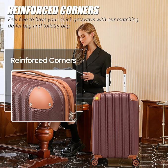 Luggage Sets 5 Piece Suitcases with Wheels, Suitcase Set ABS Hard Case Luggage with TSA Lock Spinner Wheels Durable Travel Luggage