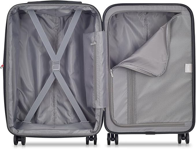 DELSEY PARIS Helium Aero Hardside Expandable Luggage with Spinner Wheels, Metallic Green, Carry-On Plus 21 Inch