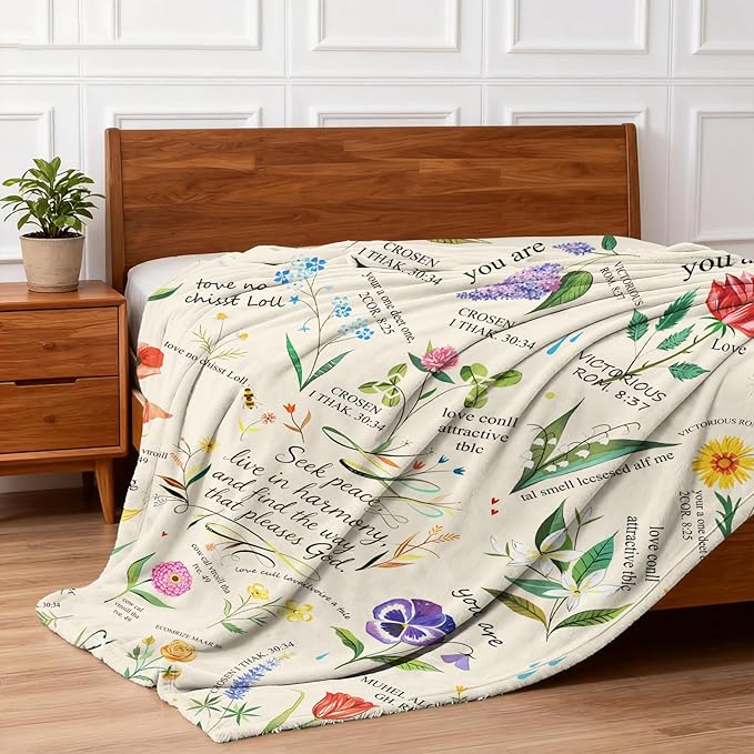 TEHALK Christian Gifts for Women Faith, Inspirational/Religious/Spiritual Gifts for Adults 50"x 60"