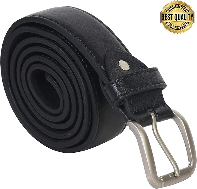 LB LEATHERBOSS Men's Black Leather Money Belt Sizes 32 Through 64