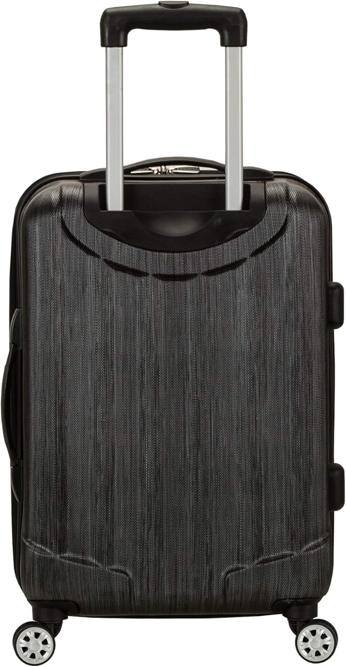 Rockland Melbourne Hardside Expandable Spinner Wheel Luggage, Metallic, Carry-On 20-Inch