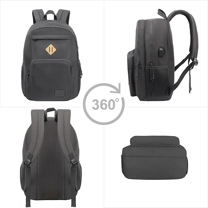 KEOFID Light Weight Travel backpack for Men and Women, Laptop Backpack for Work, Large Bag for College, Water Resistent(GRAY)