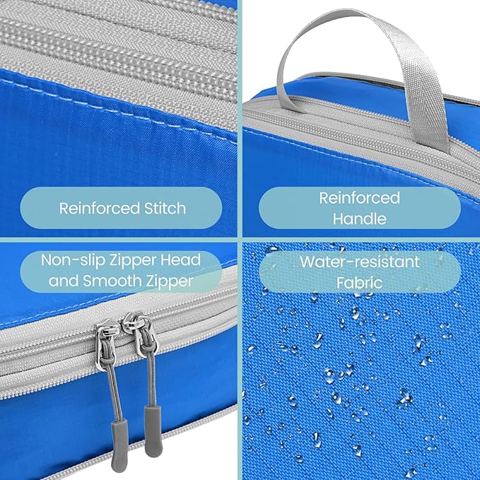 Cambond Compression Packing Cubes for Travel - Lightweight Expandable Travel Bags Luggage Organizers Travel Essentials Compression Cubes for Travel Space Saver for Carry on Suitcases Organizer