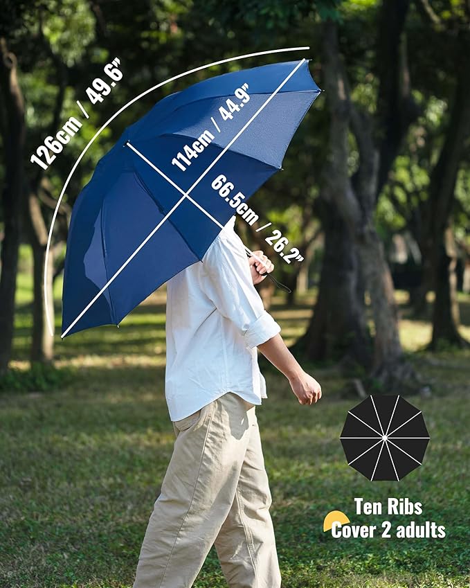 Travel Compact Umbrella Windproof - Portable Automatic Umbrellas for Rain, Inverted Folding Umbrella for Men and Women