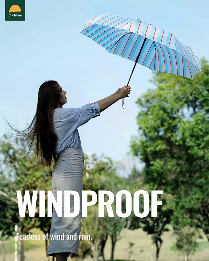 Travel Compact Umbrella Windproof - Portable Automatic for Rain, Folding Umbrella for Men and Women, Portable 210T Fabric