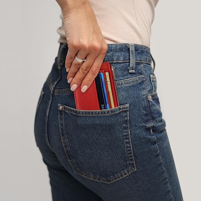 Sodsay Card Case Slim Front Pocket Wallet for Women Credit Card Holder with Keychain | Slim, Front Pocket, Credit Card Holder, with Keychain