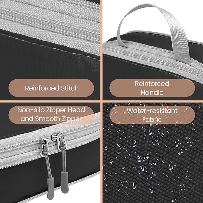 Cambond Compression Packing Cubes for Travel - Lightweight Expandable Travel Bags Luggage Organizers Travel Essentials Compression Cubes for Travel Space Saver for Carry on Suitcases Organizer
