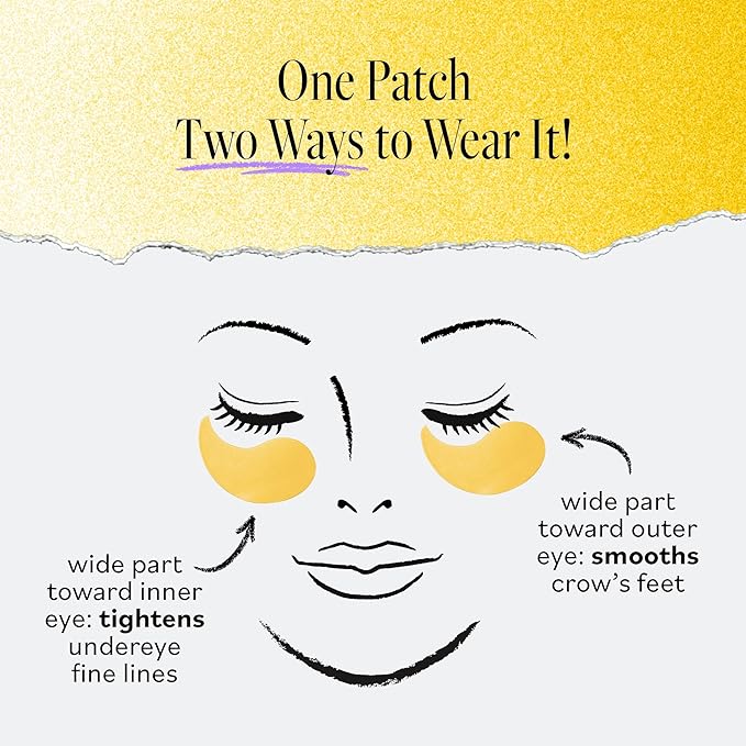 Derma E Vitamin C Bright Eyes Hydro Gel Under Eye Patches for Dark Circles (10 Ct, 5 Pairs) Allantoin, Caffeine & Vitamin B3, Eye Patches for Fine Lines, Wrinkles, Dark Circles & Puffy Eyes