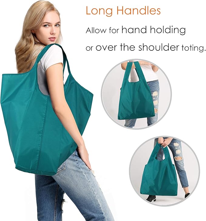 BeeGreen Marrs Reusable Grocery Bags Wholesale Marrs Green Reusable Kitchen Bags Bulk Foldable-Machine Washable with Zipper Storage Pouch 20 Packs