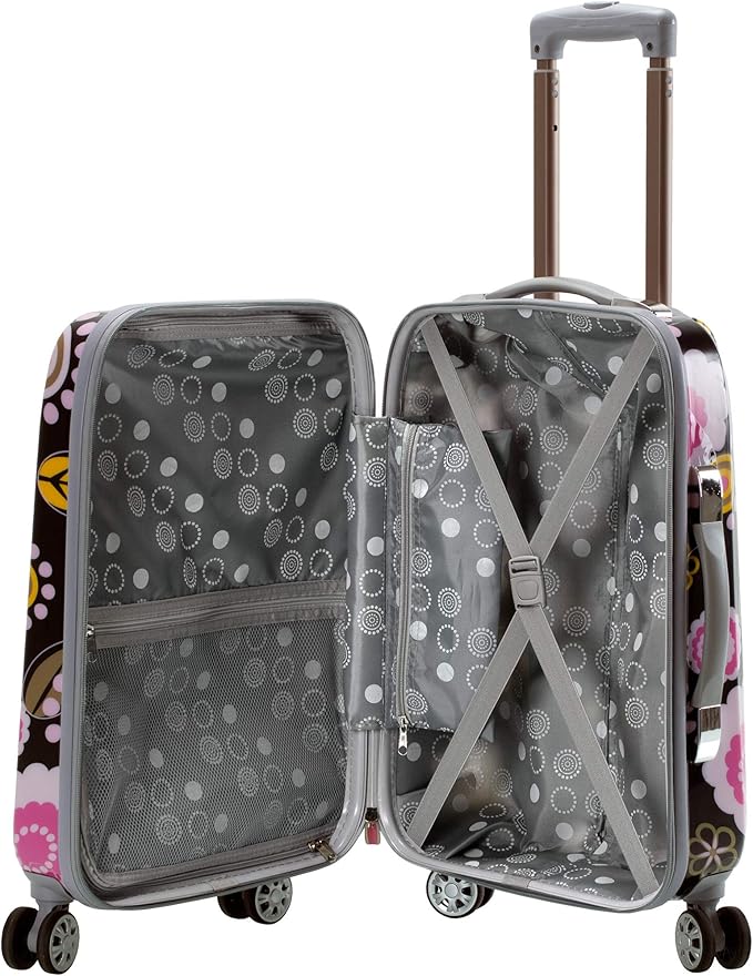 Rockland Vision Hardside Spinner Wheel Luggage, Pucci, Carry-On 20-Inch