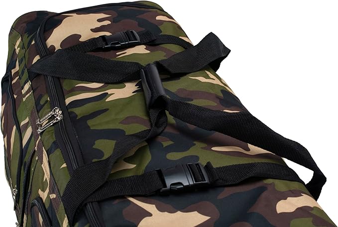 Rockland Rolling Duffel Bag, Black, 22"