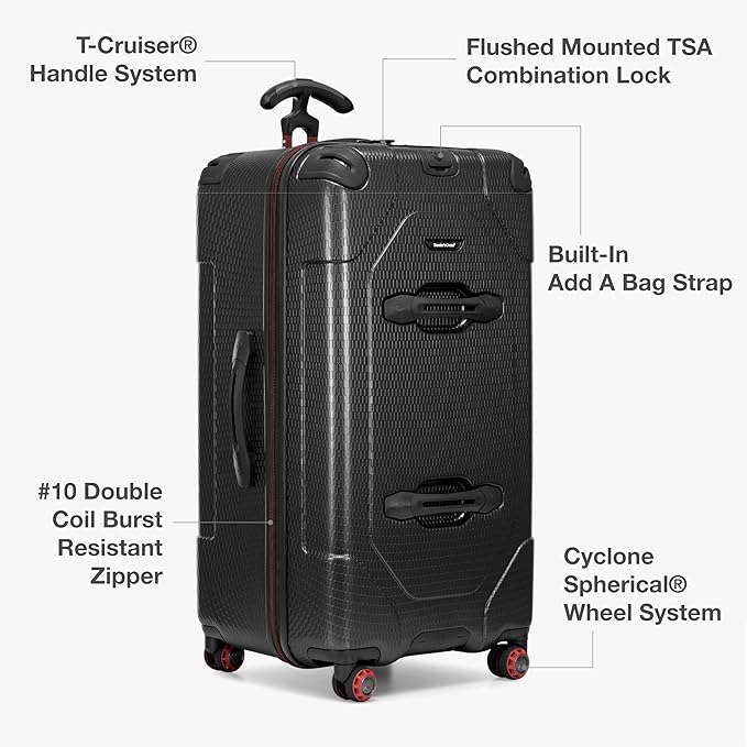 Traveler's Choice Maxporter II Polycarbonate Hardside Trunk with Spinner Wheels, Black, 31-Inch Large Trunk | Luggage, Spinner, Trunk