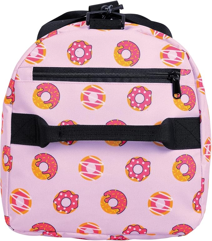 Kids Duffle Bag Overnight Bags for Boys and Girls Weekender Sleepover Carry-On Tote for Traveling Gym Sport Dance (Donuts)