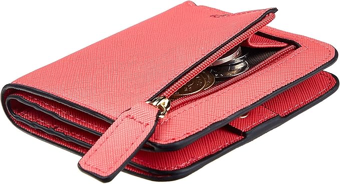 Toughergun Women’s Small Slim Leather Wallet with RFID Protection, Compact Bifold Mini Purse with Clear ID Window