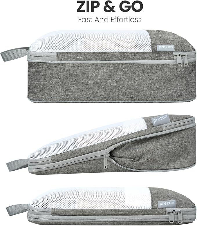 Compression Packing Cubes for Travel, Lightweight Vacation Travel Essentials, Travel Accessories for Suitcase Organizer Bags Set, Durable Luggage Organizer