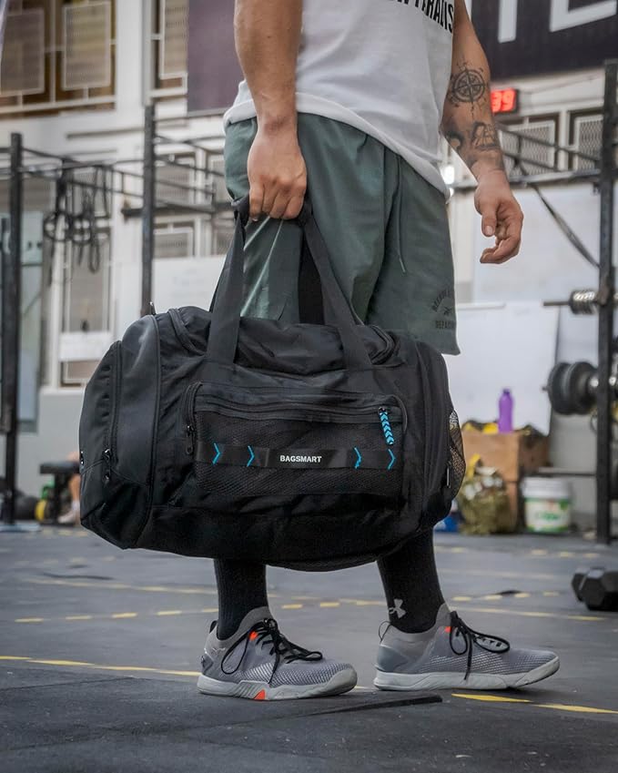 BAGSMART 4-IN-1 Gym Bag for Women Men, TSA Lightweight Duffle Bag for Travel with Shoe Compartment & Wet Pocket, 22L/30L/38L Tactical Backpack with 40oz Water Bottle Holder