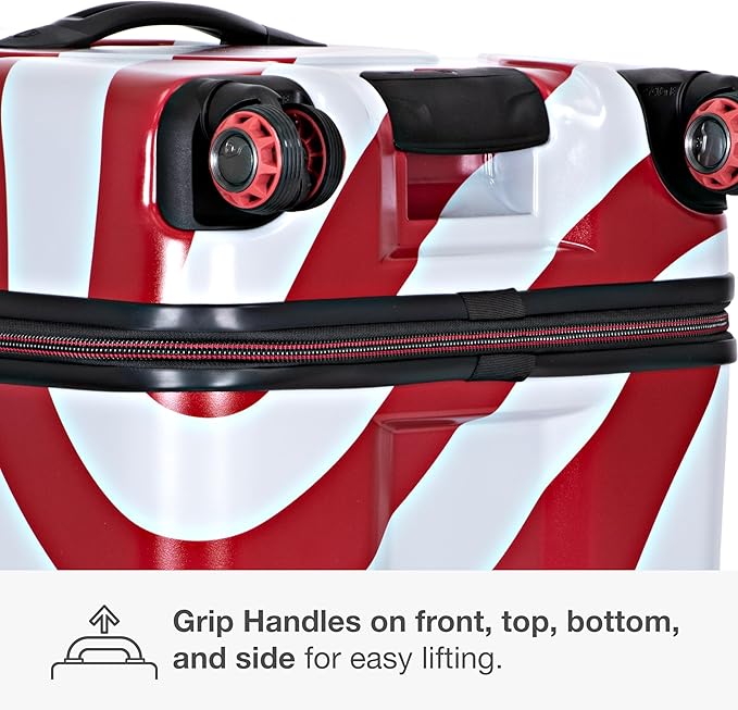 Traveler's Choice Maxporter II Polycarbonate Hardside Trunk with Spinner Wheels, American Flag, 31-Inch Large Trunk