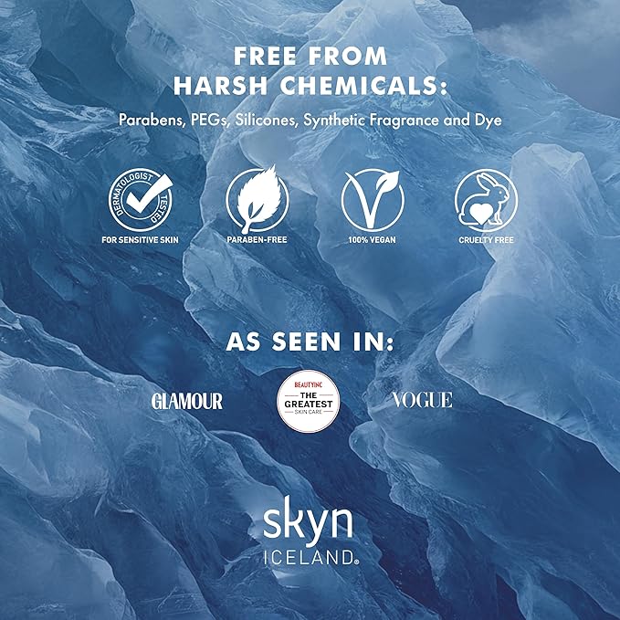 Skyn ICELAND Hydro Cool Firming Under Eye Patches, Instant Cooling for Puffy, Tired Eyes with Peptides and Coenzyme Q10, 10 Minute Treatment, Vegan, All Skin Types, 16 Pairs