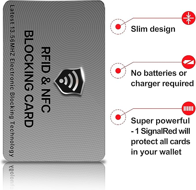 SaiTech IT RFID Blocking Cards - 3 Pack, Protects Entire Wallet/Purse, NFC Contactless & ATM Guard - Grey